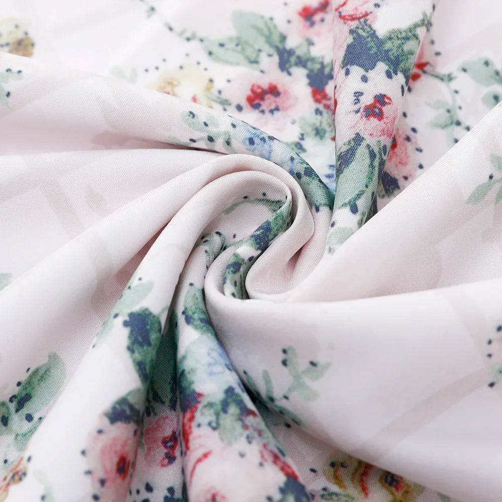 Summer Clothes for Women Midi Elegant Dress 2025 New Arrivals White Floral Print Holiday Dress