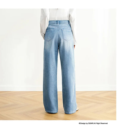 Semir Jeans Women Cool Feeling Wide Leg 2025 New Summer Leg-Lengthening Floor-Length Pants Trendy for Fashionable Style