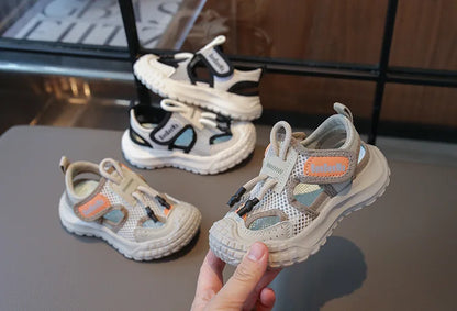 Kids Sport Sandals Summer Outdoor Casual Shoes Soft Breather Anti-slip Children Sneakers Unisex Boys Girls Close-toed Sandals