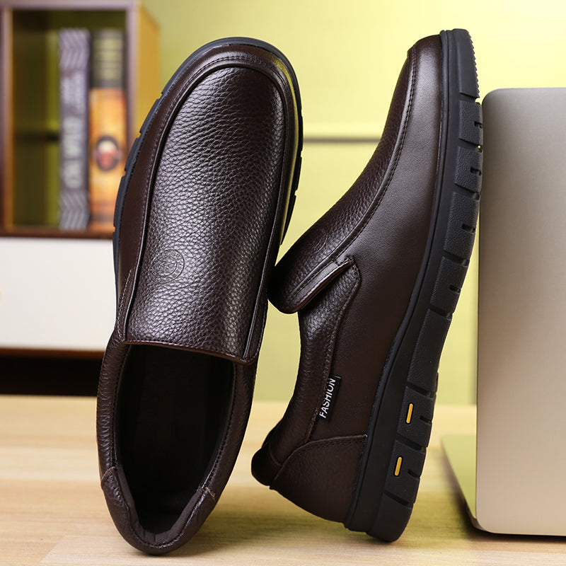 High Quality Leather Men Casual Shoes Italian Luxury Brand Mens Loafers Breathable Formal Mens Dress Shoes Slip-on Driving Shoes