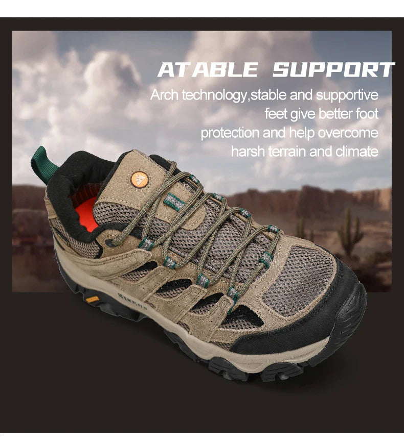 Men Hiking Shoes Designer Climbing Trekking Sneakers for Men Leather Outdoor Sports Work Man Shoes Run Shoes