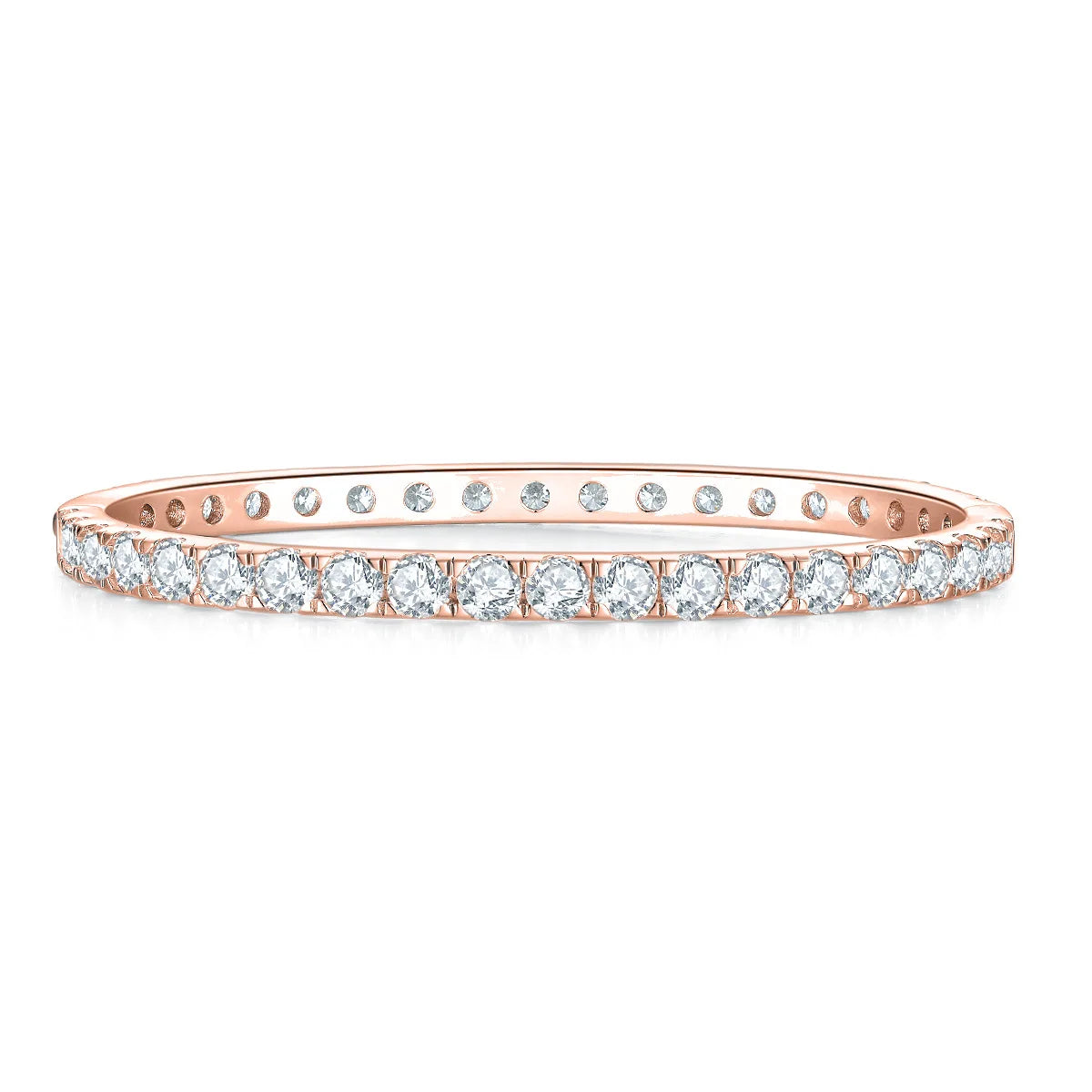 Real GRA Certified D Color 4mm 0.3CT Full Moissanite Bangle Bracelet for Woman Party S925 Sterling Silver Diamond Bracelets