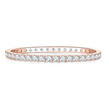 Real GRA Certified D Color 4mm 0.3CT Full Moissanite Bangle Bracelet for Woman Party S925 Sterling Silver Diamond Bracelets