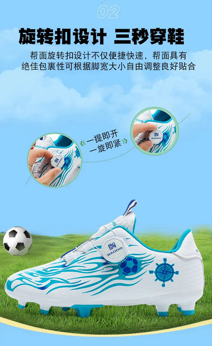 New Children Soccer Cleats Football Boots TF FG Anti-Slip Comfortable Training Shoes Outdoor Indoor Sneakers for Kids Boys Girls