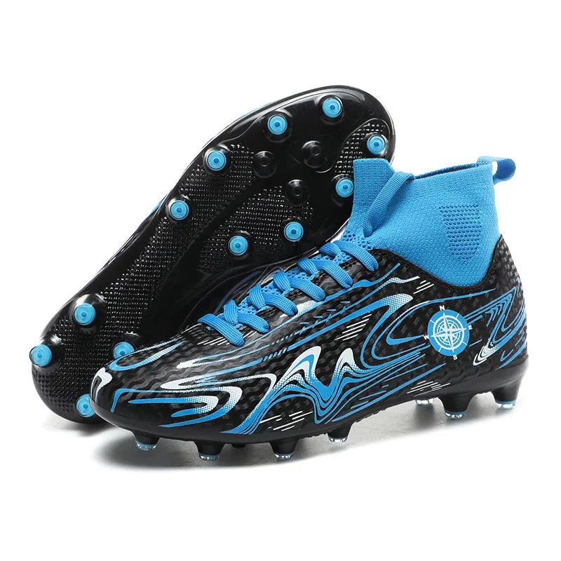 Children Professional Soccer Boots Non-slip Kids Football Shoes Outdoor Sock Boys Sport Futsal Match Training Sport Sport Sneake