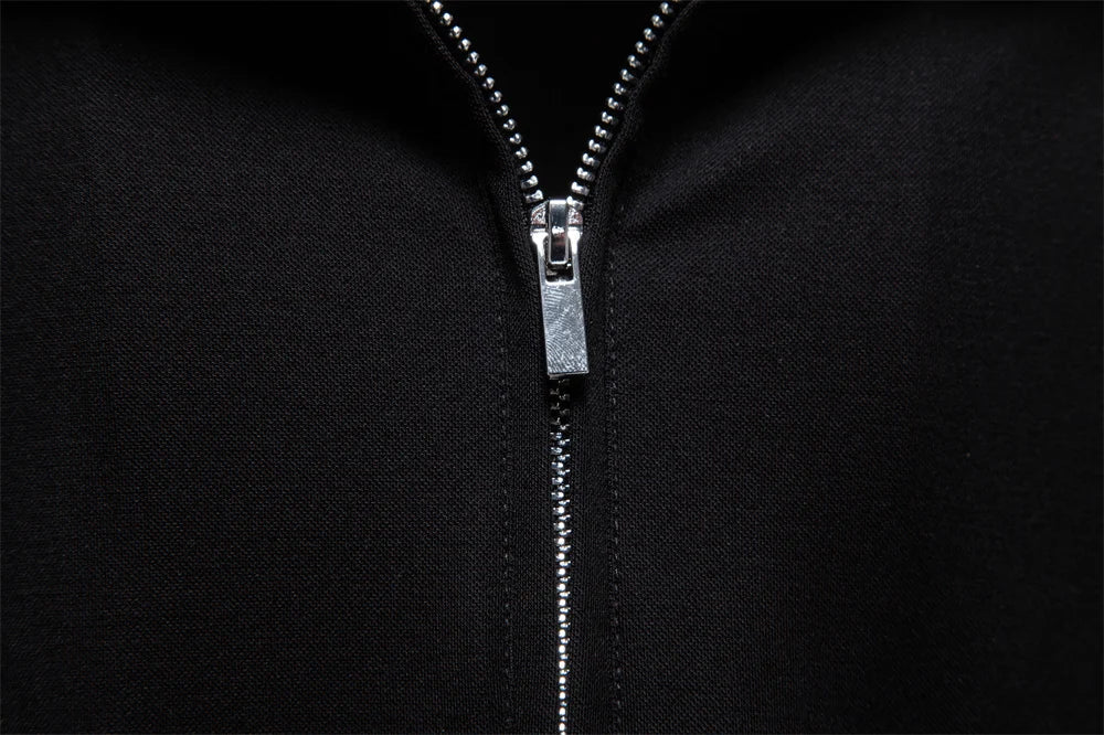 Men's Lightweight Breathable Polo Shirt Half Zipper Collar Solid Color Casual Summer Fashion Top