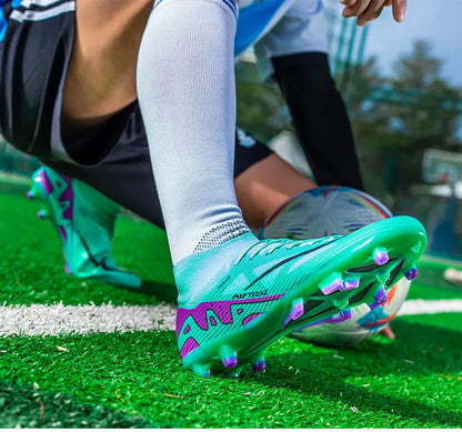 TF/FG Lightweight Ankle Football Boots Men's Football Shoes Outdoor Anti slip Grass Professional Training Tournament Sports Shoe