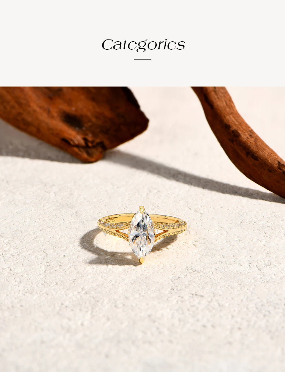 Exquisite Marquise Cut 2CT Moissanite Rings 925 Silver 18K Gold Plated Wedding Engagement Ring for Women Luxury Jewelry