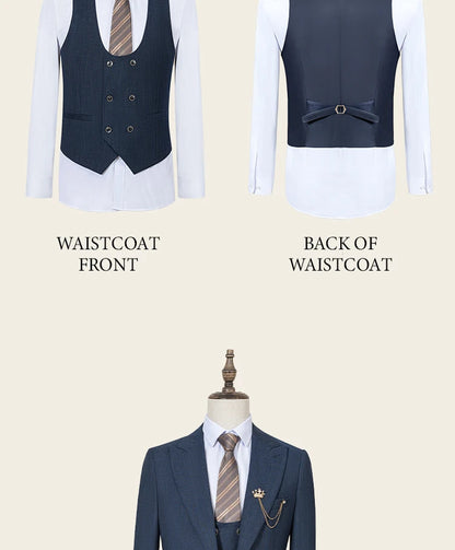 High-end Brand Formal Business Men's Suits Single Breasted Solid Color Slim Fit Suit wedding three-piece