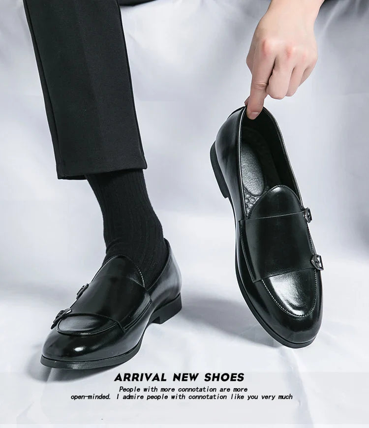 Men's Dress Shoes Trend Formal Leather Shoes For Men Classic Office Social Party Leather Loafers Male Casual Business Shoes Man