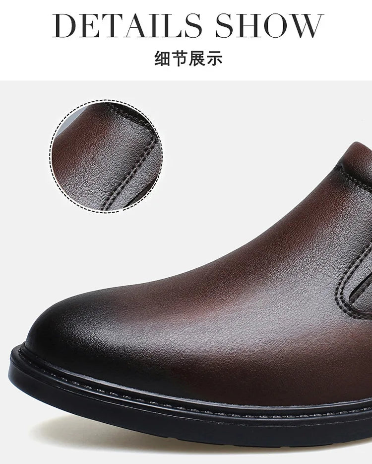 Height Increasing Shoes for Men 6cm 8cm Invisible Elevator Leather Casual Shoes Leathe Zapatillas De Hombre Large-sized Shoes