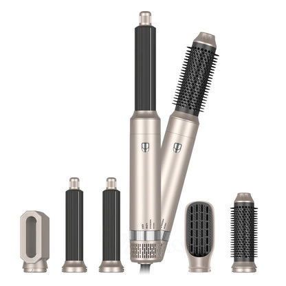 UKLISS Professional Hair Dryer 5 In 1 Hair Styler Hot Air Comb Electric Hair Heating Brush High Speed Blow Dryer Hair Brush