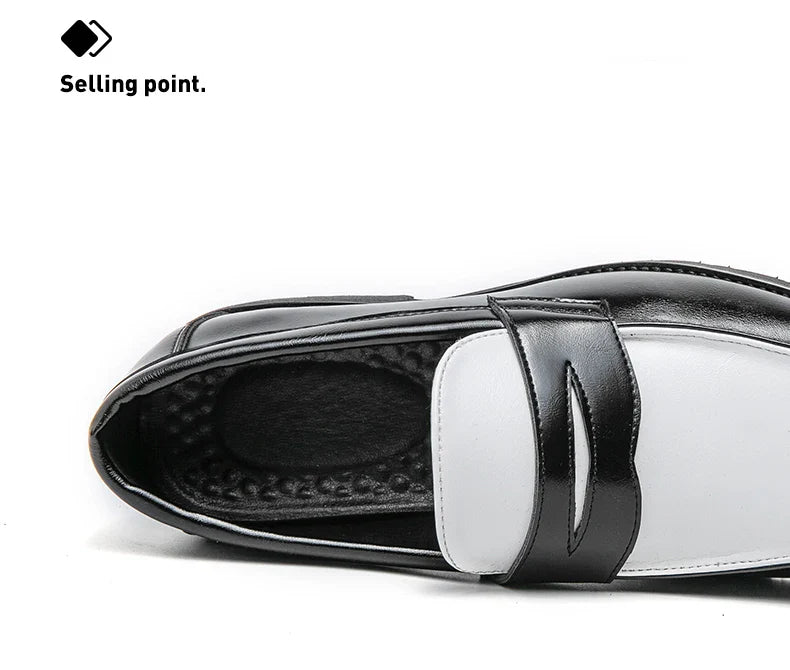 Classic Formal Leather Shoes Men Retro Casual Business Shoes Men Slip On Social Men's Dress Shoes Leather Loafers Male