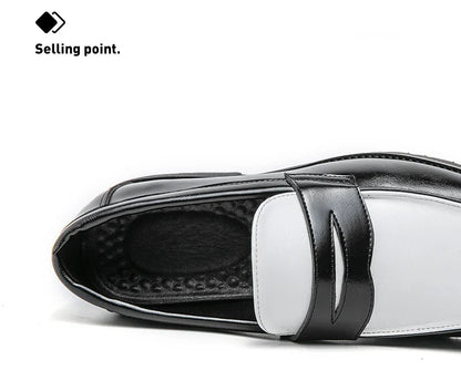 Classic Formal Leather Shoes Men Retro Casual Business Shoes Men Slip On Social Men's Dress Shoes Leather Loafers Male