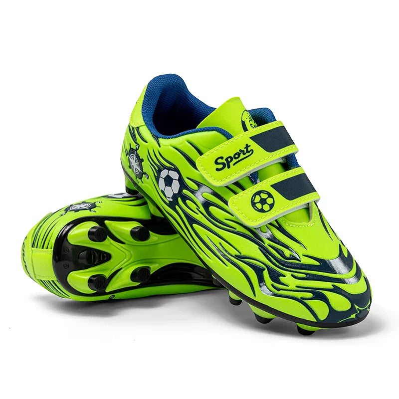Kids Athletic Soccer Shoes Turf Football Sneakers Outdoor Firm Ground Soccer Shoes Child Anti-slip Football Sports Shoes