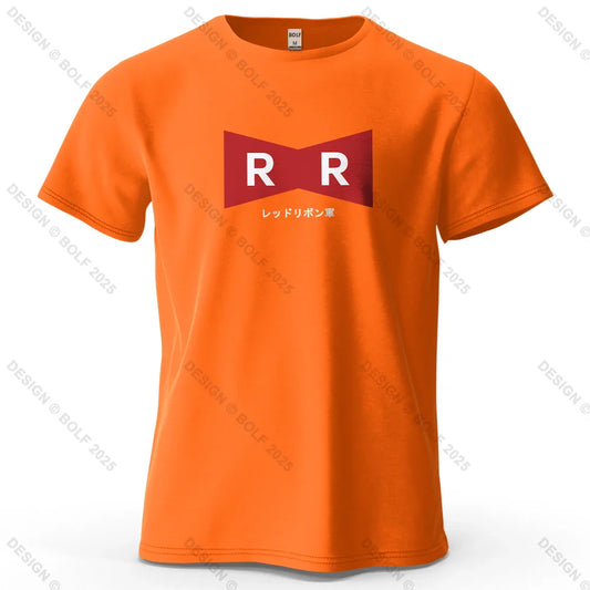 Red Ribbon Army Printed Men's T-Shirt 100% Cotton Oversized Anime Graphic Tees for Women Tops Tees Casual Streetwear