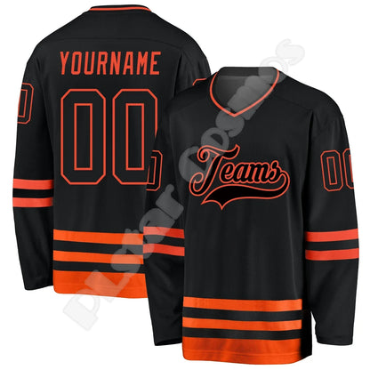 NewFashion Hockey Jersey Custom Name Team Logo Number Colorful Pullover Long Sleeves 3DPrint Harajuku Casual Funny Sweatshirts A