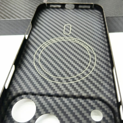 Genuine Aramid Carbon Fiber Mag Safe Magnetic Case For iPhone 17 Pro Max 17Pro Matte Camera Hole Thin Hard Armor Cover