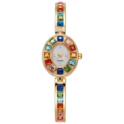 Fashion Rhinestone Women Watch Square Dial Ladies Quartz Watches Bracelet Band Wristwatches