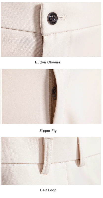 Summer Spring Male Casual Pants Business Suit Pants Khaki Classic Men's Dress Pants Flexible Office Clothes