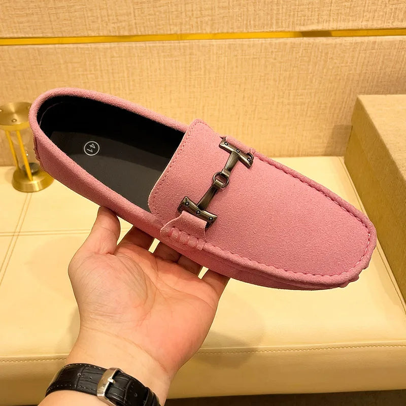 Suede Men Casual Shoes Lazy Shoes Male Breathable Slip-on Mens Driving Flat Shoes Comfortable Boat Shoe Loafers Moccasins