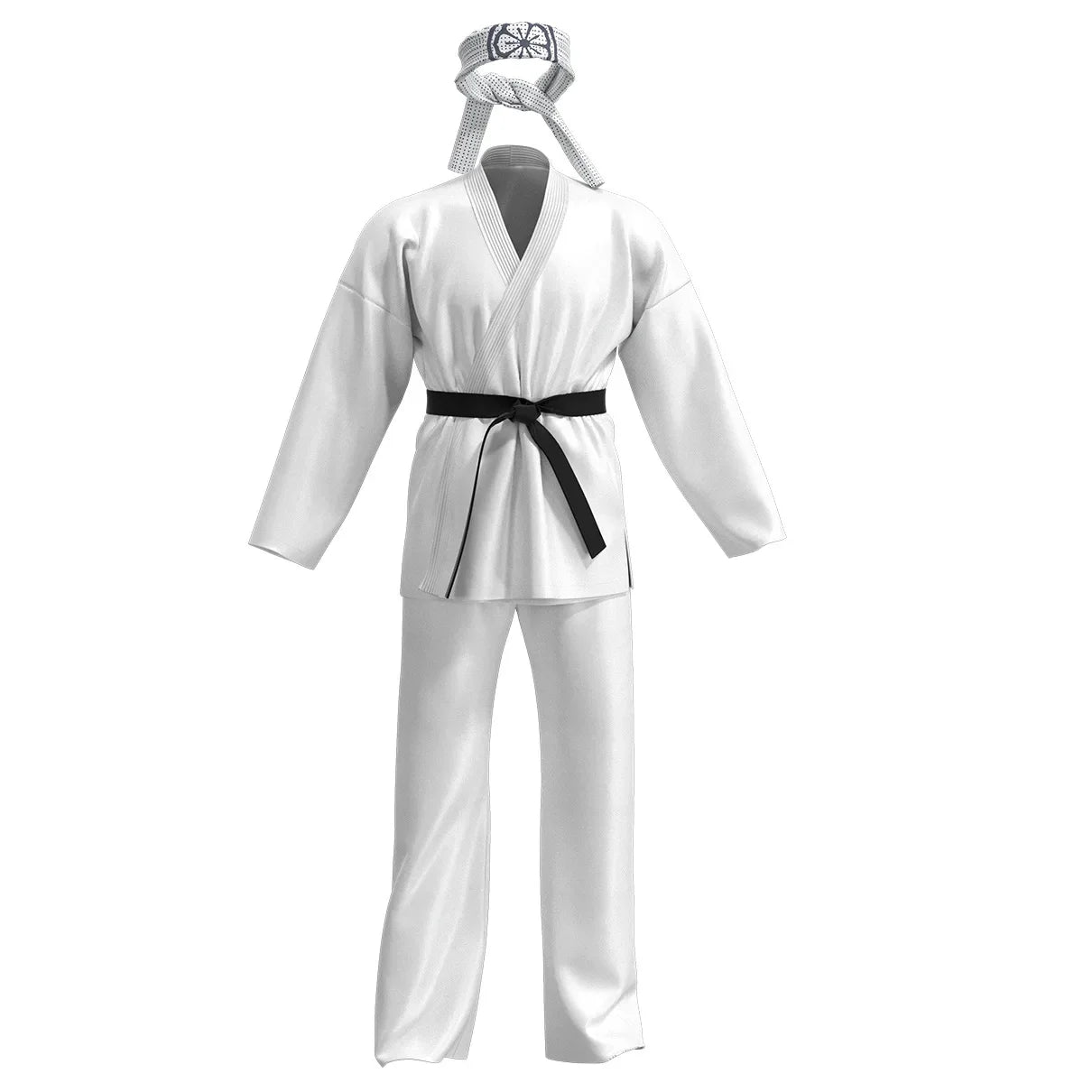 Karate Kids KOF Cobra Kai Cosplay Costume Kid Adult Black White Kimono Uniform Headband Anime Halloween Party Suit Tracksuit
