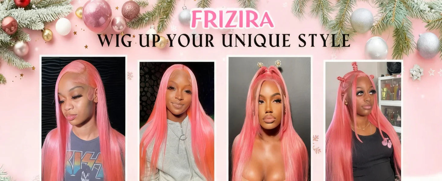 30 Inch Lace Front Wig Human Hair 13x6 Straight Pink HD Lace Frontal Wig Human Hair Pink Lace Front Wig Human Hair For Women