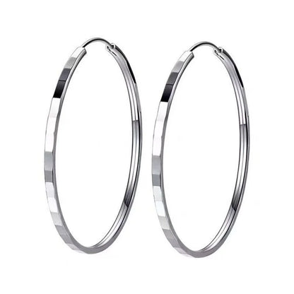 Senlissi - New Fashion 18K Gold Plated Hoop Earrings For Women 925 Sterling Silver Earring Cерьги Kольца Jewelry Girlfriend Gift