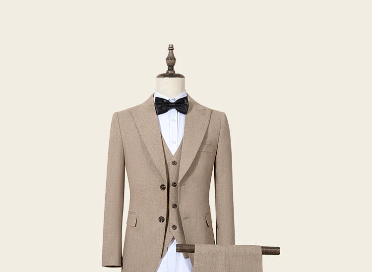 New 2 buttons on suit modern design mens office wear blazer coustime homme luxe Bead edge craftsmanship