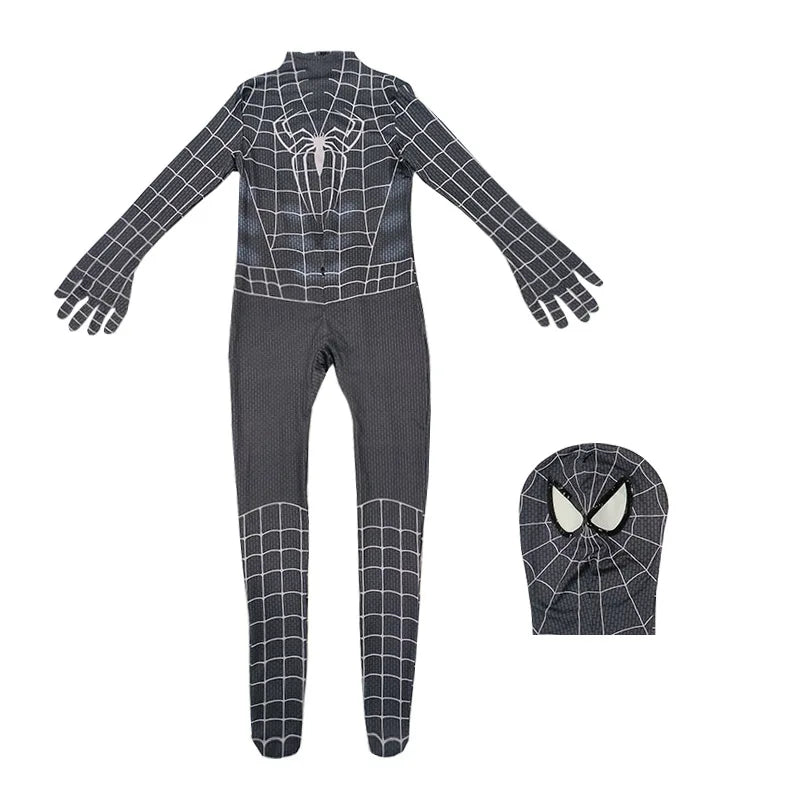 Kids Spider Boy Cosplay Costume Superhero Morales Cosplay Jumpsuit Miles Zentai Jumpsuit Halloween Carnival Party Costume Adult