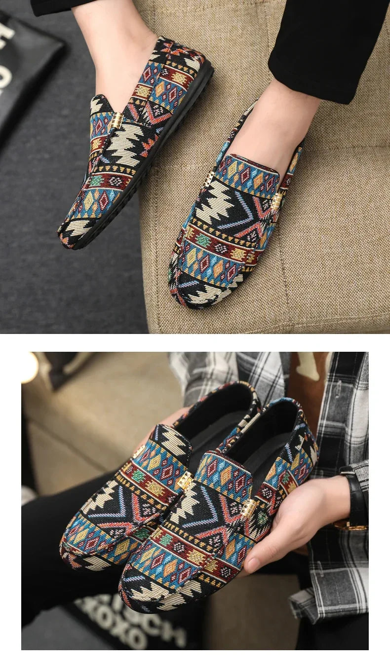 Summer Outdoor Men's Casual Shoes Breathable Man Loafers Lazy Shoes Comfortable Walking Sneakers Non-slip Flats Driving Shoes