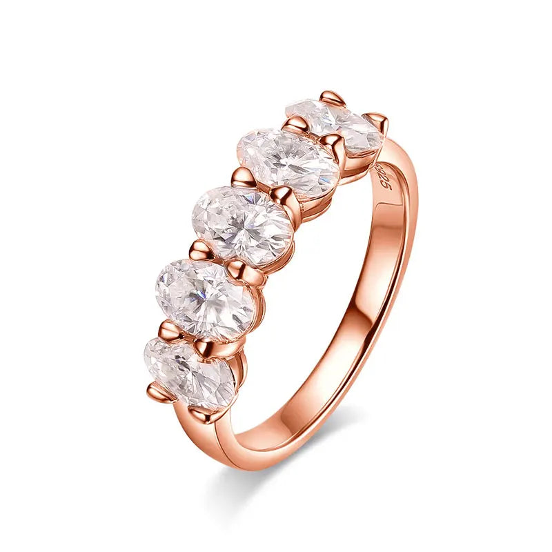 D VVS1 4*6mm Oval Moissanite Rings for Women Fine Jewelry Engagement Wedding Eternity Bands with GRA s925 Slive Ring