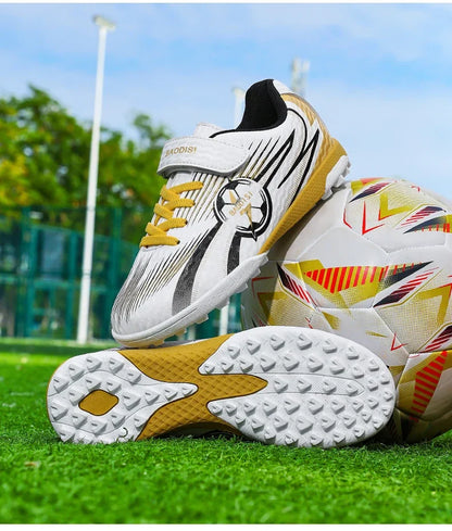 Youth Kids Professional Soccer Cleats Football Boots Non Slip Breathable Lightweight Training Shoes Boys Girls Match Sneakers