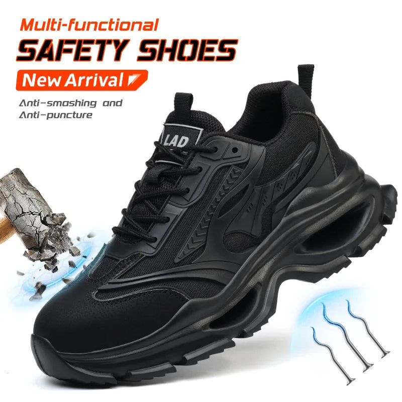 Men's Work Shoes Are Lightweight, Soft Soled, Comfortable, All Season Anti Smashing And Protective Safety Shoes