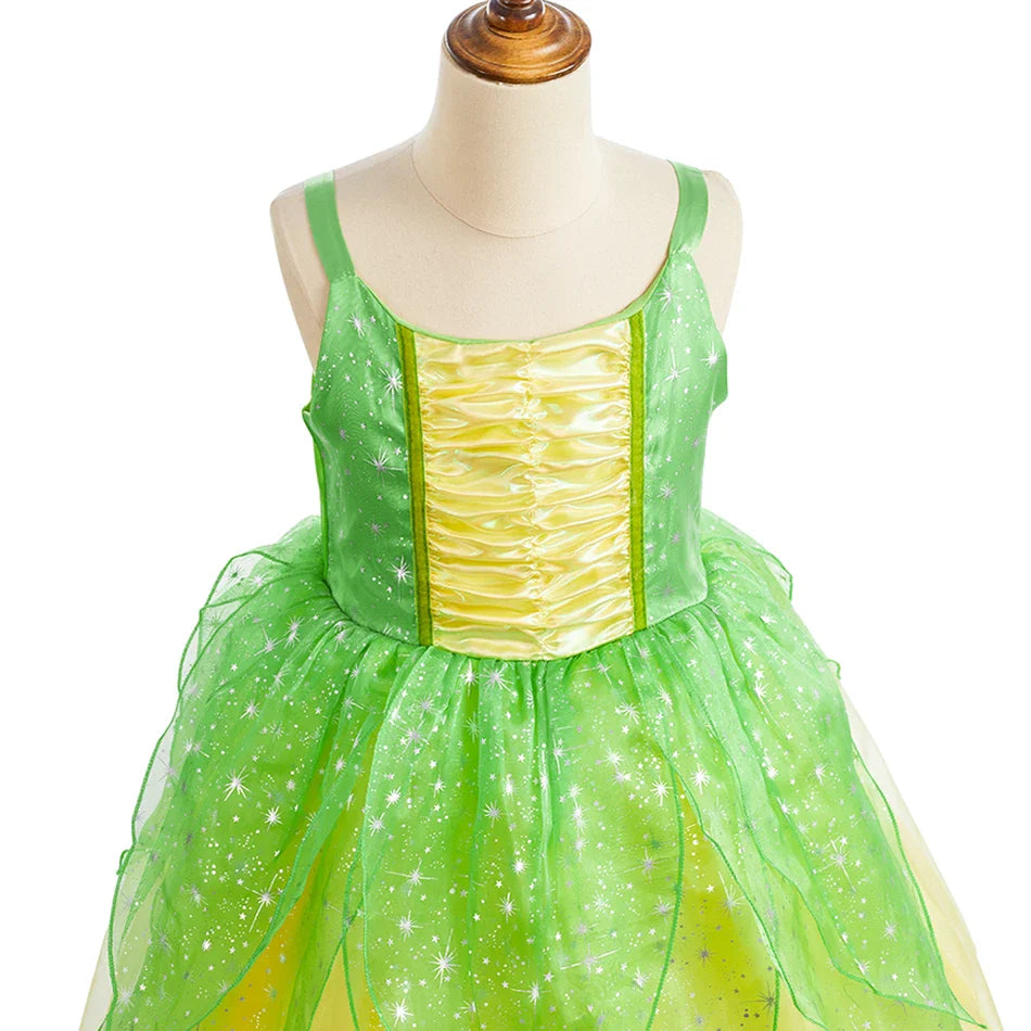Children Princess Fancy Costume Elsa Party Carnival White Dress Up for Girl Christmas Birthday Cosplay Belle Snowflake Vestidoes