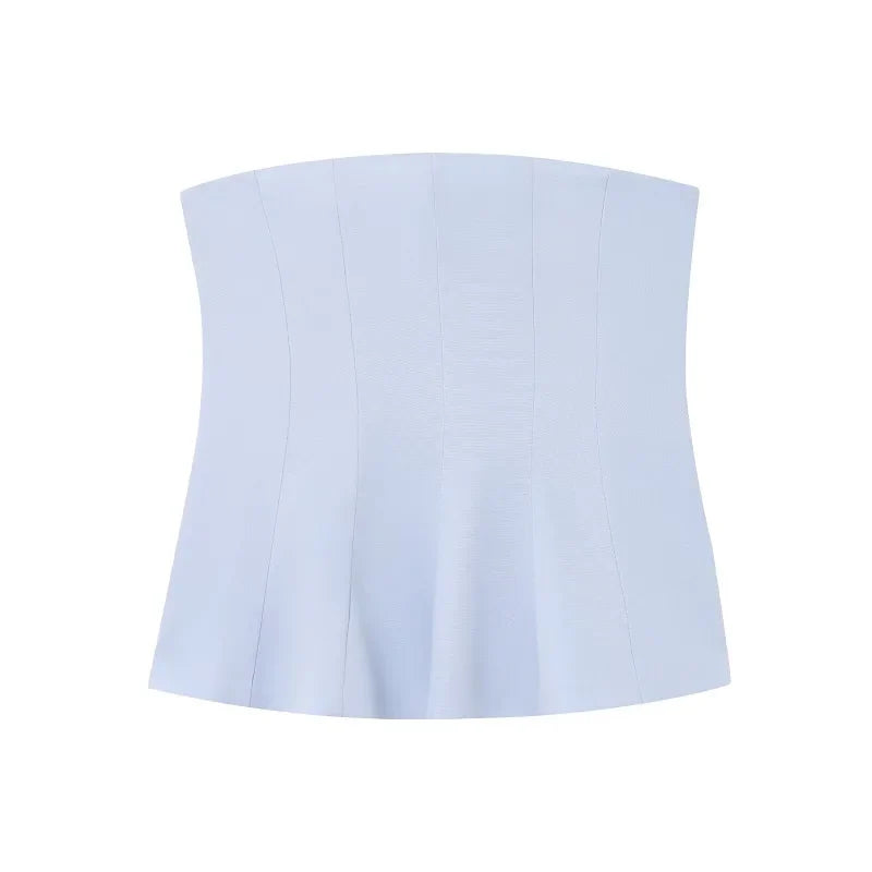 Off Shoulder Crop Top Woman Sexy Backless Corset Top Female White Pink Bustier Tops Woman 2025 Camisole Tube Tops Women