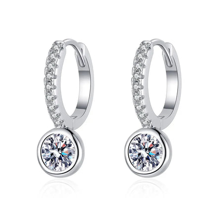 5mm D Color Moissanite Pendant Earring Lab Diamond GRA Certified Fine Jewelry 925 Sterling Silver Earring for Women Man