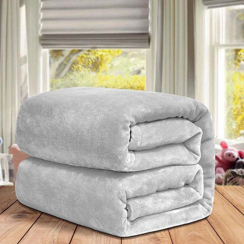 Winter fluffy velvet fleece blanket extra large size sofa throw blanket fuzzy faux fur blanket microfiber thick bed sheet