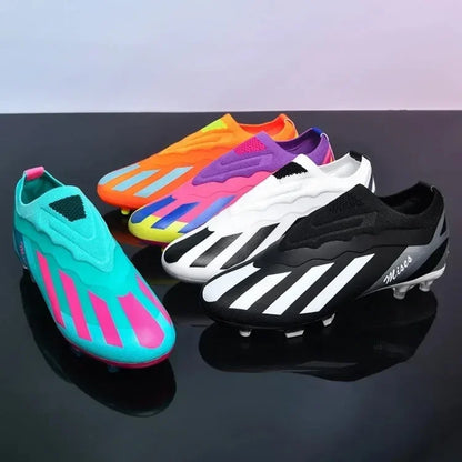 Men Soccer Shoes Long Spikes Soccer Cleats Indoor Sports Shoes Professional Football Boots Drop Shipping Unisex Breathable Soft