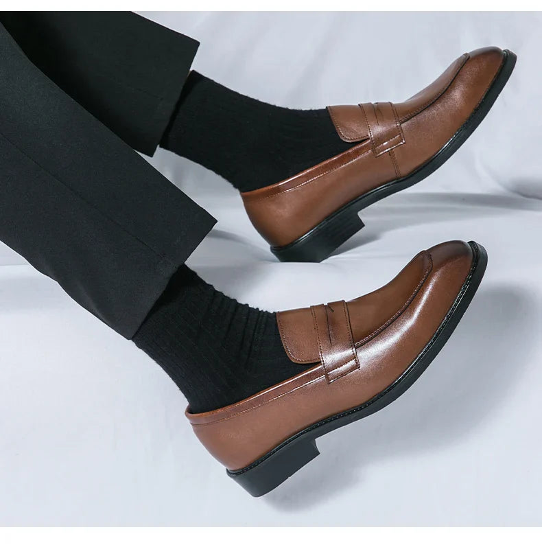 Men's Dress Shoes Classic Casual Business Leather Shoes Men Retro Oxfords Formal Social Wedding Office Leather Shoes For Men