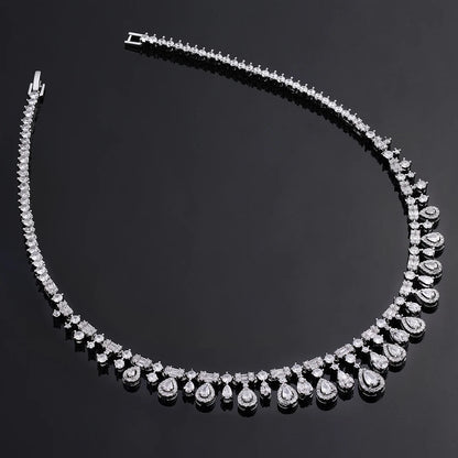 2023 New 4-piece Ring Cubic Zirconia Bridal Wedding Jewelry Set, Dubai Nigeria Crystal Wedding Jewelry Set