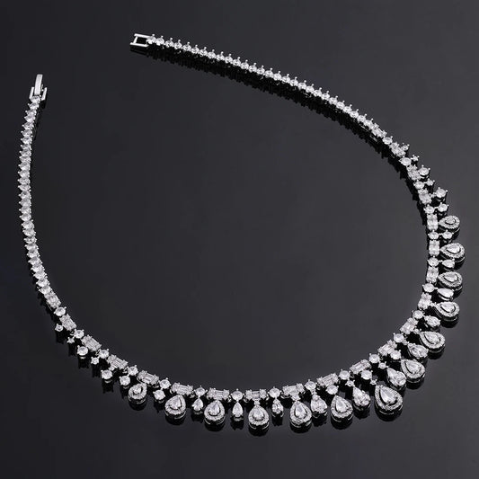 2023 New 4-piece Ring Cubic Zirconia Bridal Wedding Jewelry Set, Dubai Nigeria Crystal Wedding Jewelry Set