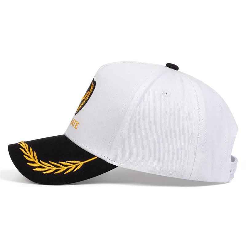 Unisex CAPTAIN/FIRST MATE Letter Embroidery Baseball Caps Spring and Autumn Outdoor Adjustable Casual Hats Sunscreen Hat
