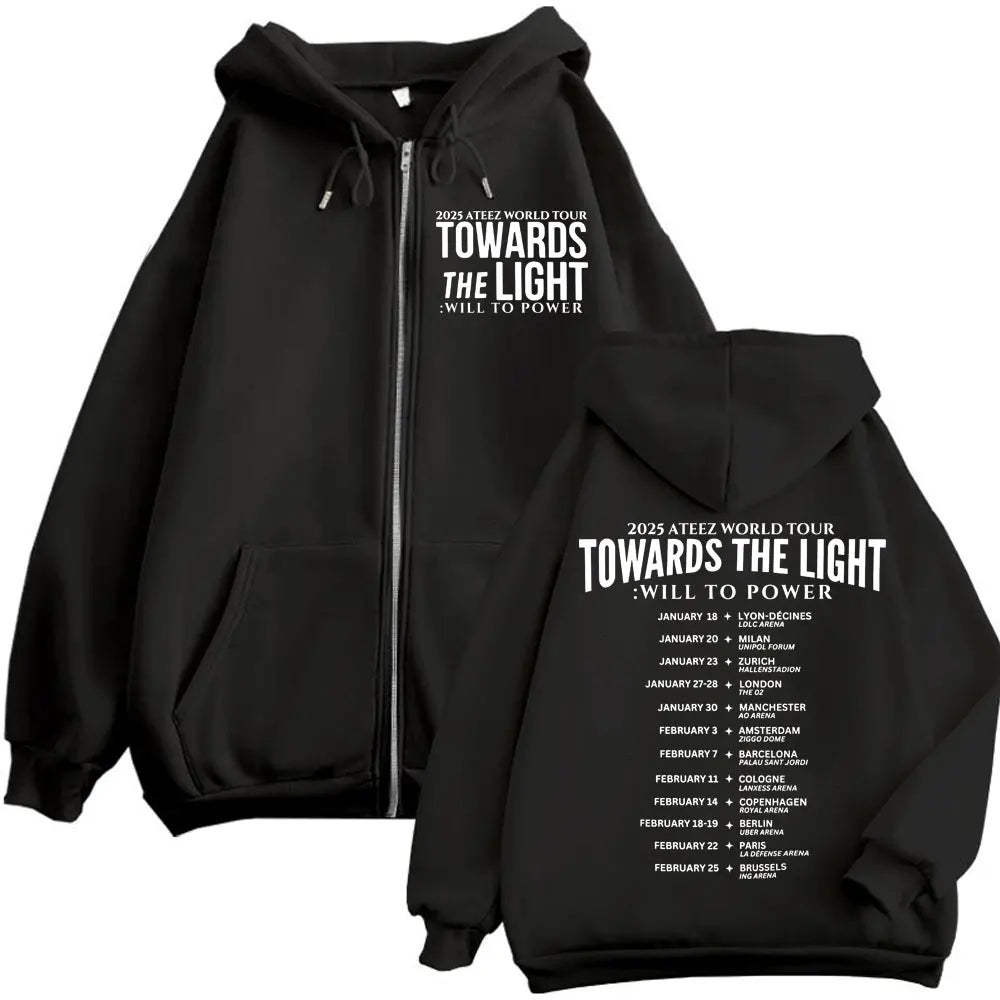 Merch Zipper Hoodie Men Women High Quality Fashion Zip Up Jacket Coat Autumn Winter Casual Loose Sweatshirts