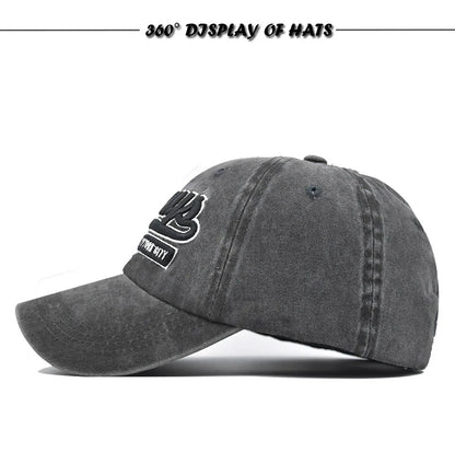 Embroidered Baseball Cap For Women Men New Spring Summer Solid Sunhat Retro Washable Sport Snapback Caps Hip Hop Fishing Hat