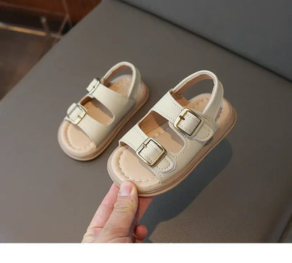 2024 Children Sandals for Girls and Boys Summer New Fashionable Korean Style Comfortable Soft Sole Casual Cute Baby Beach Shoes