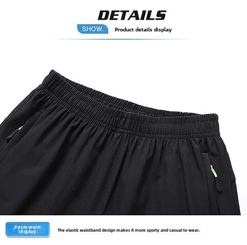 2025 New Trendy Ice Silk Quick-Dry Casual Outdoor Sports Shorts for Men - Large Size 5-Inch Shorts, Breathable & Comfortable