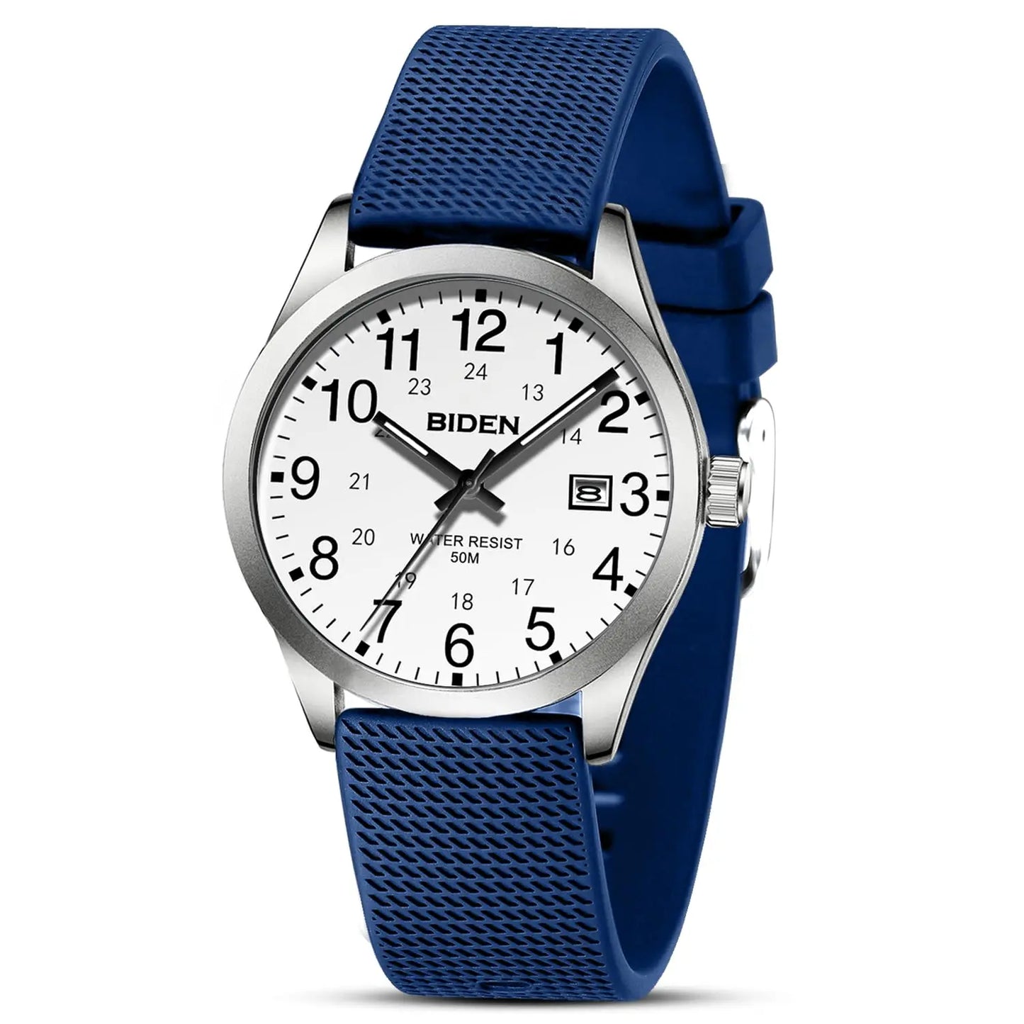 Men's Watch Simulated Quartz Sports Men's and Women's Watch 30 Waterproof Second Hand Luminous Easy to Read Dial