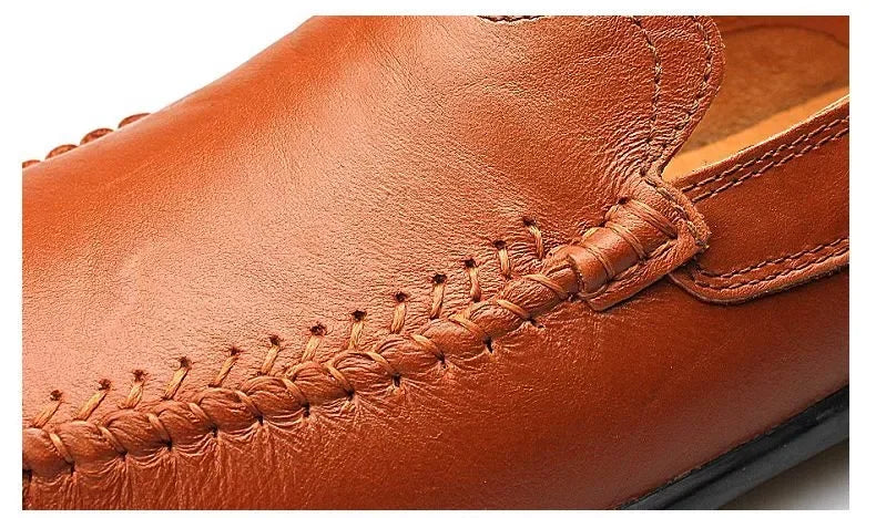 Genuine Leather Men Casual Shoes Luxury Brand Formal Men Loafers Moccasins Italian Breathable Slip on Male Boat Shoes Size 37-47