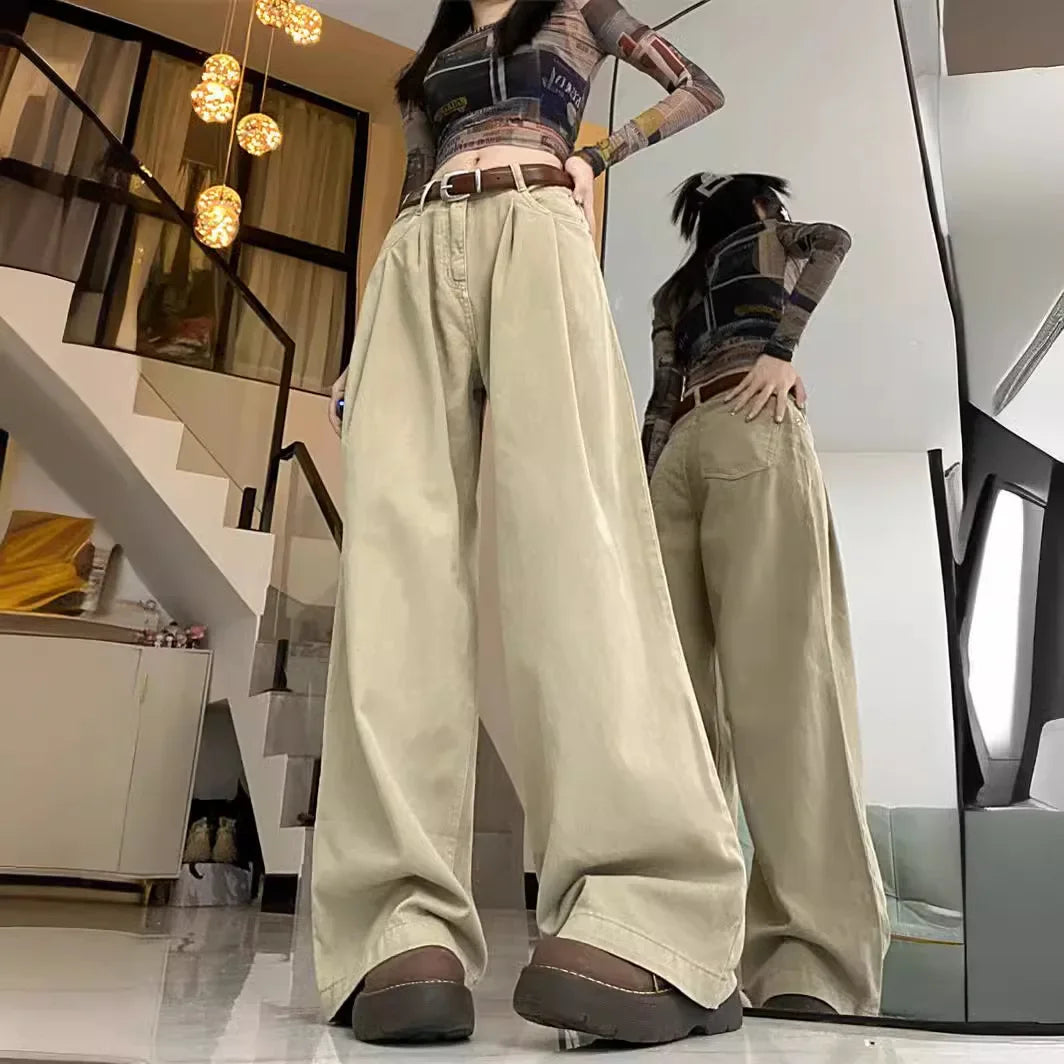 Vintage American Style Casual Straight-Leg Jeans
